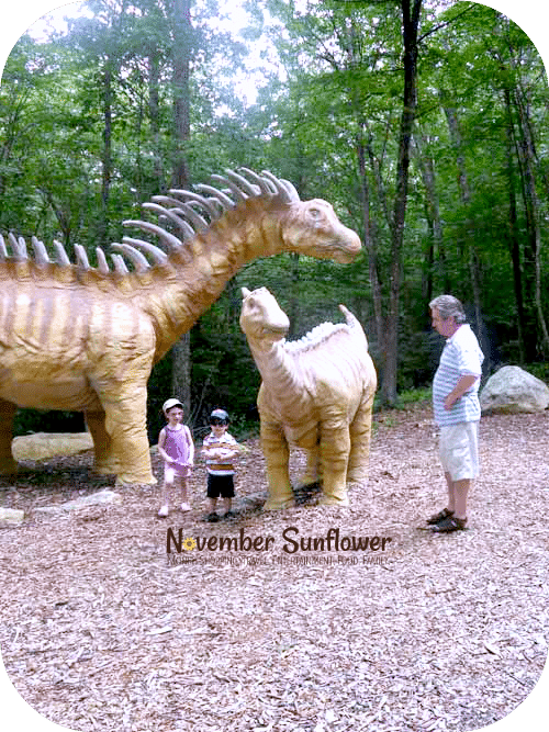 Meeting the dinosaurs at The Dinosaur Place