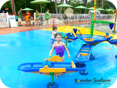 Splashpad fun at The Dinosaur Place