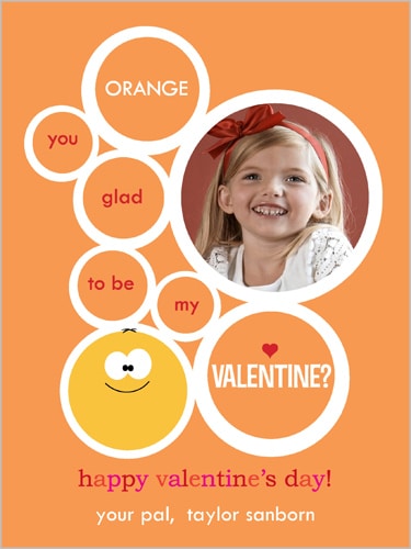 Orange Valentine's Day Card