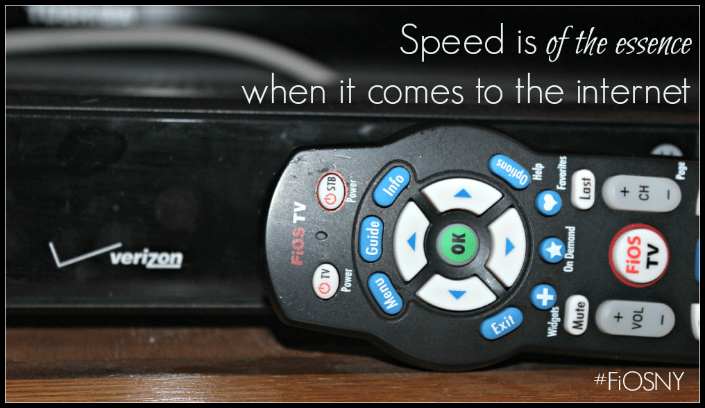 Speed is of the essence when it comes to the internet 