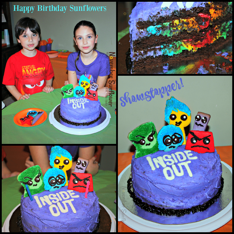 Inside Out Birthday Cake #insideout #insideoutbirthdaycake #birthdaycake #insideout