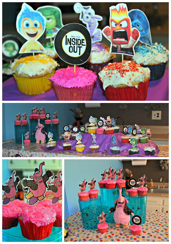 Inside Out Cupcakes #InsideOut #Printables #cupcakes 