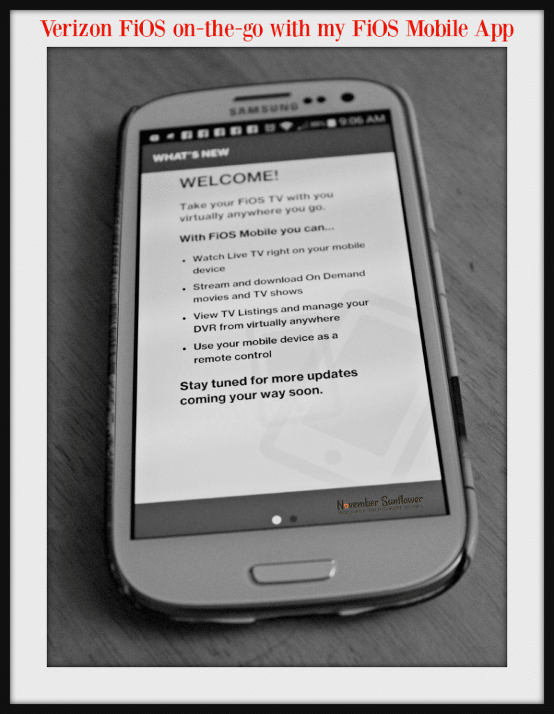 Verizon FiOS on-the-go with FiOS Mobile App 