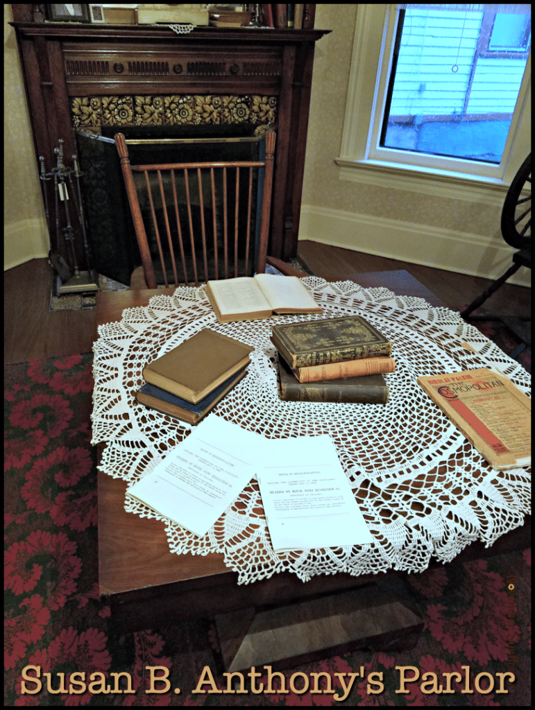 Susan B Anthony's parlor where she met guests and was arrested.