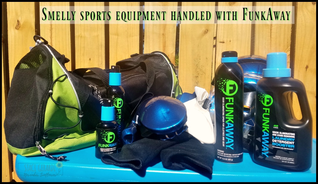 Smelly sports equipment handled with FunkAway