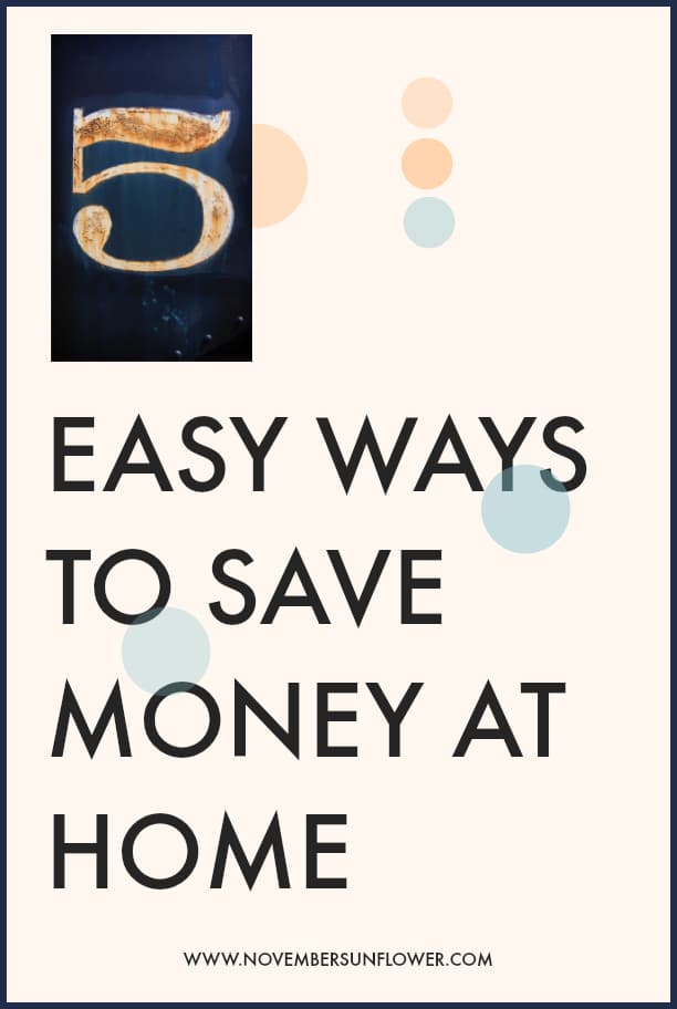 5 easy ways to save money at home