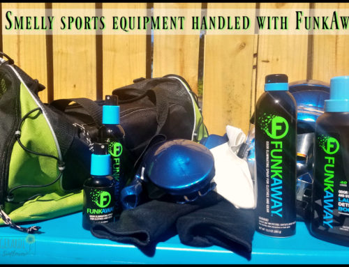 Smelly sports equipment handled with FunkAway