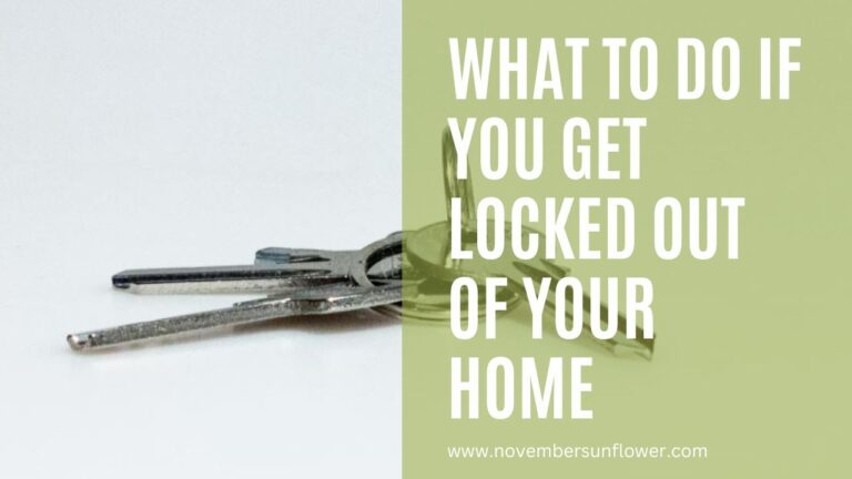 Help When Your Locked Out of Your Home | November Sunflower