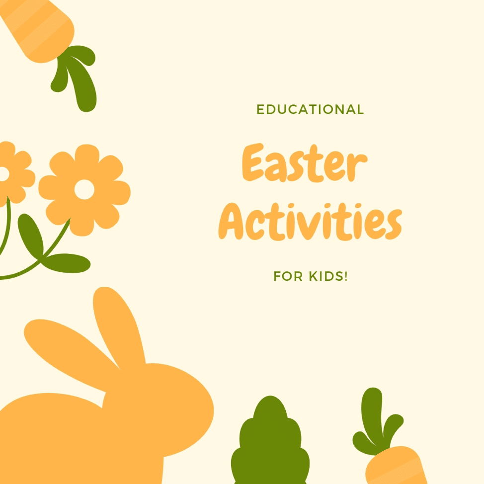 educational easter activities with bunnies and flowers