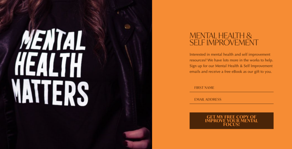 mental health improve mental mental focus email sign up image