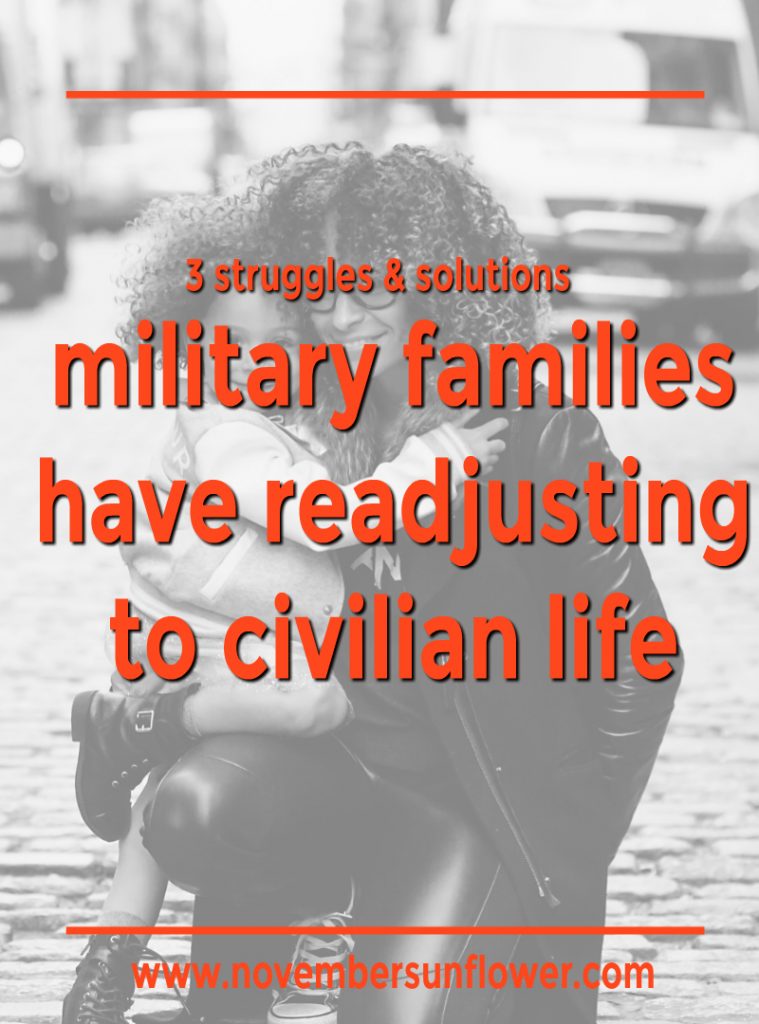 military families struggling with readjusting to civilian life